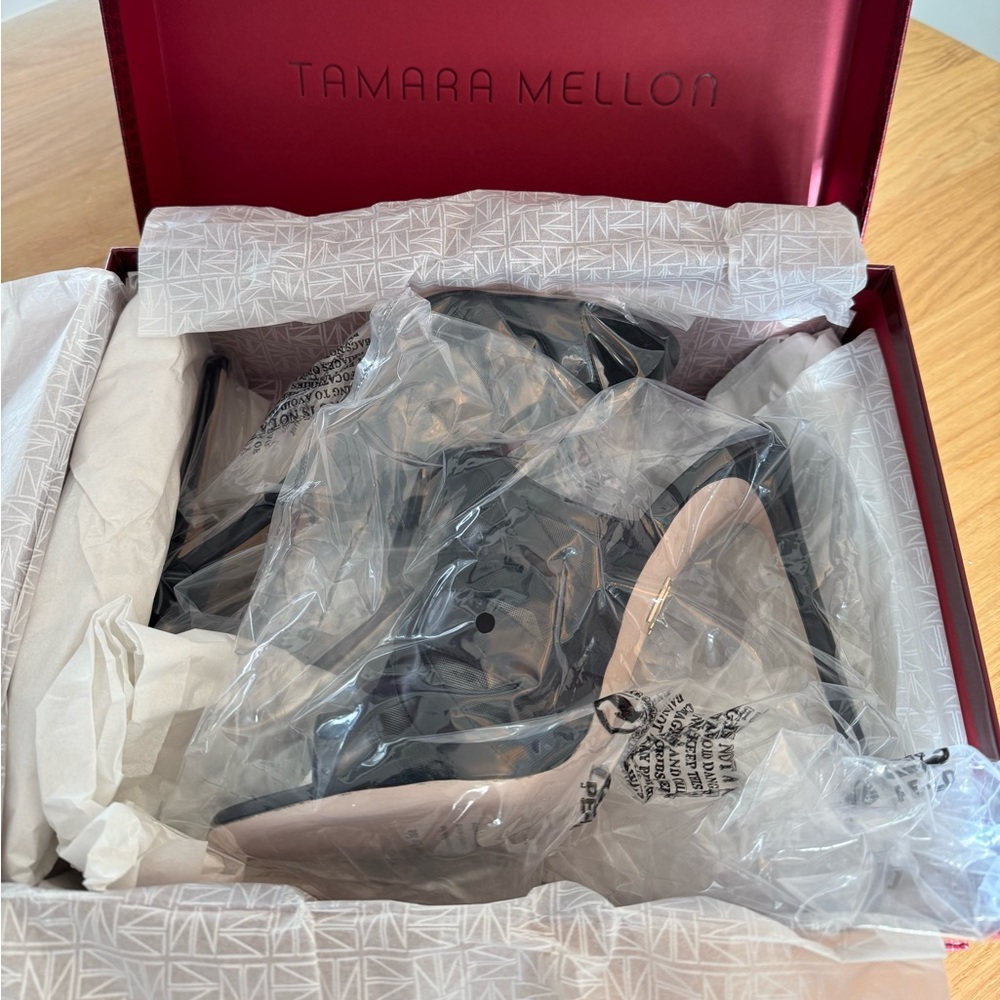 Tamara Mellon Black Conquest 105 Heeled Mule - Picture 6 of 6